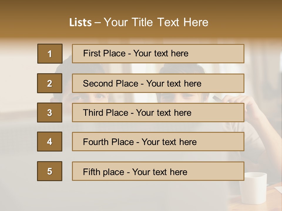 Caucasians People Ages PowerPoint Template