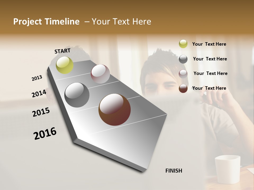 Caucasians People Ages PowerPoint Template