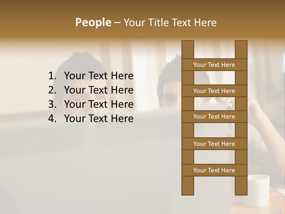 Caucasians People Ages PowerPoint Template