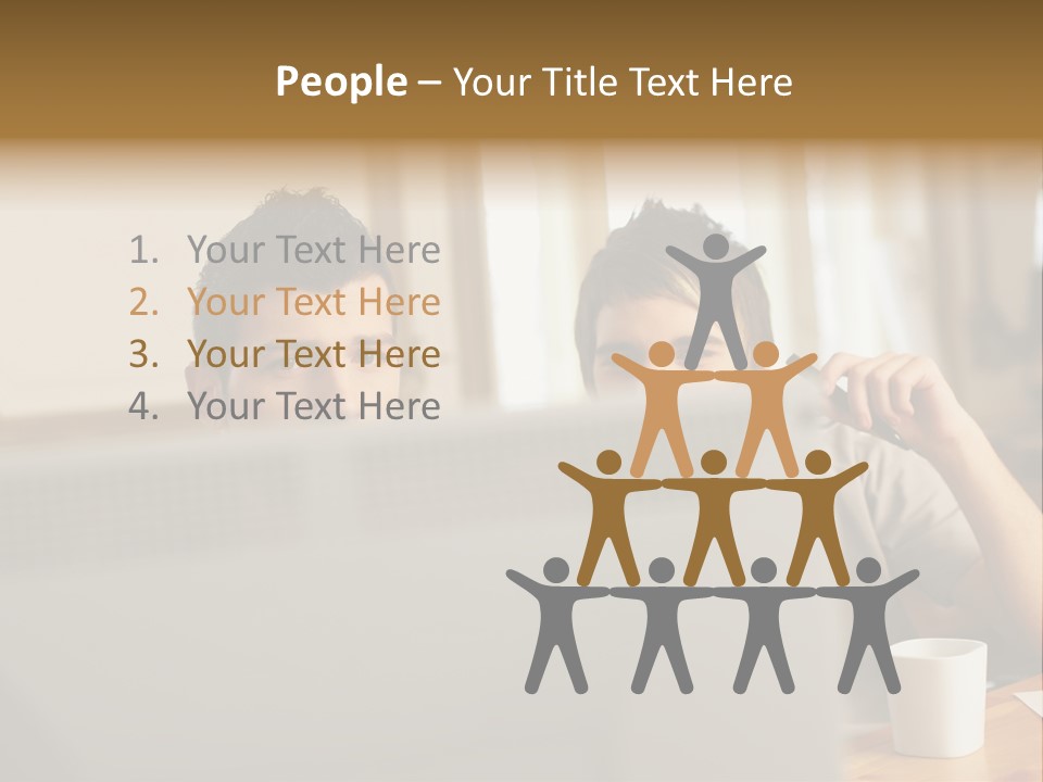 Caucasians People Ages PowerPoint Template