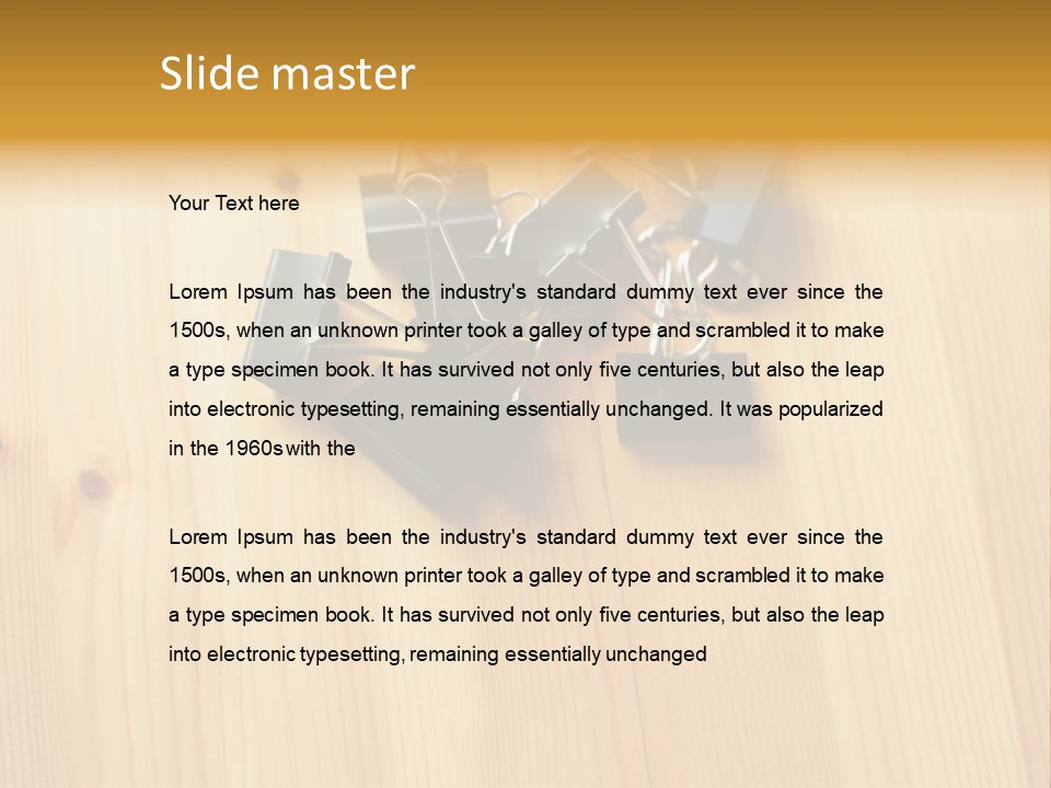 Caucasian Wallmurals Officeworker PowerPoint Template