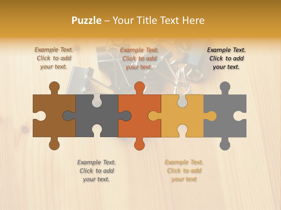 Caucasian Wallmurals Officeworker PowerPoint Template