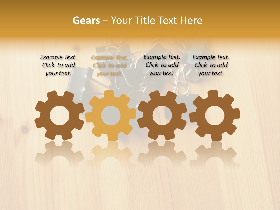 Caucasian Wallmurals Officeworker PowerPoint Template