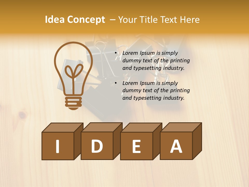 Caucasian Wallmurals Officeworker PowerPoint Template