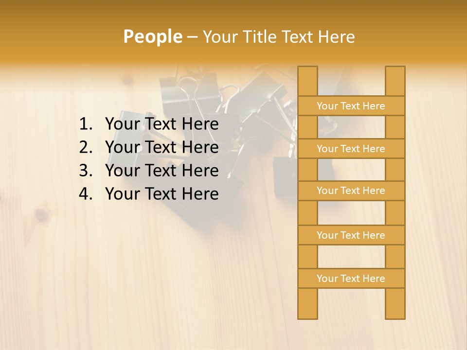 Caucasian Wallmurals Officeworker PowerPoint Template