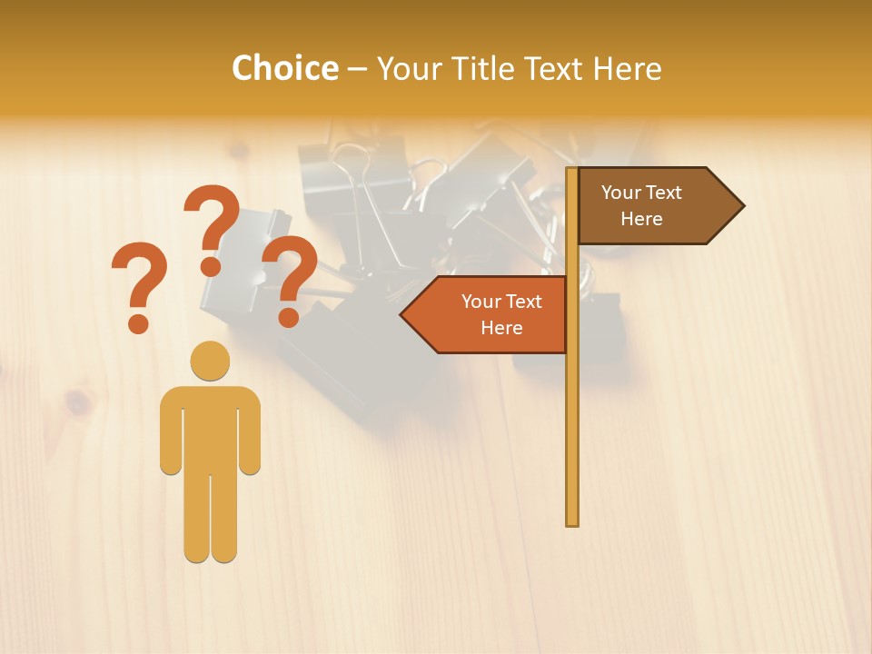 Caucasian Wallmurals Officeworker PowerPoint Template