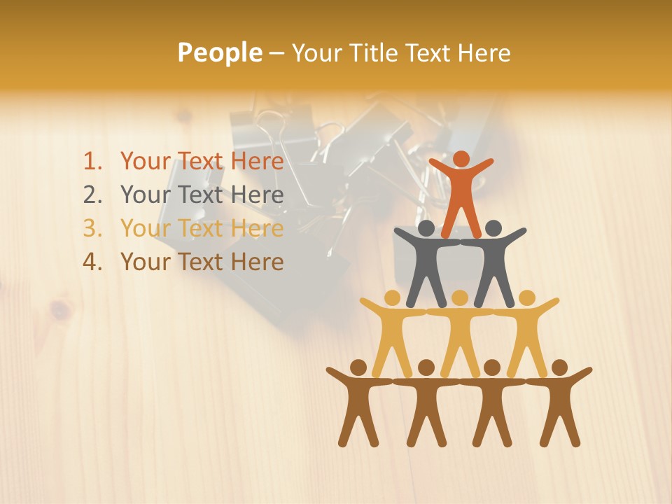 Caucasian Wallmurals Officeworker PowerPoint Template