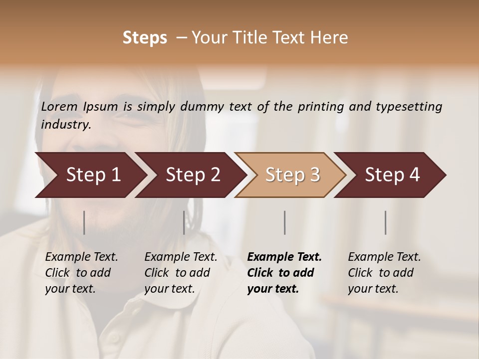 Ornate Picture Man PowerPoint Template