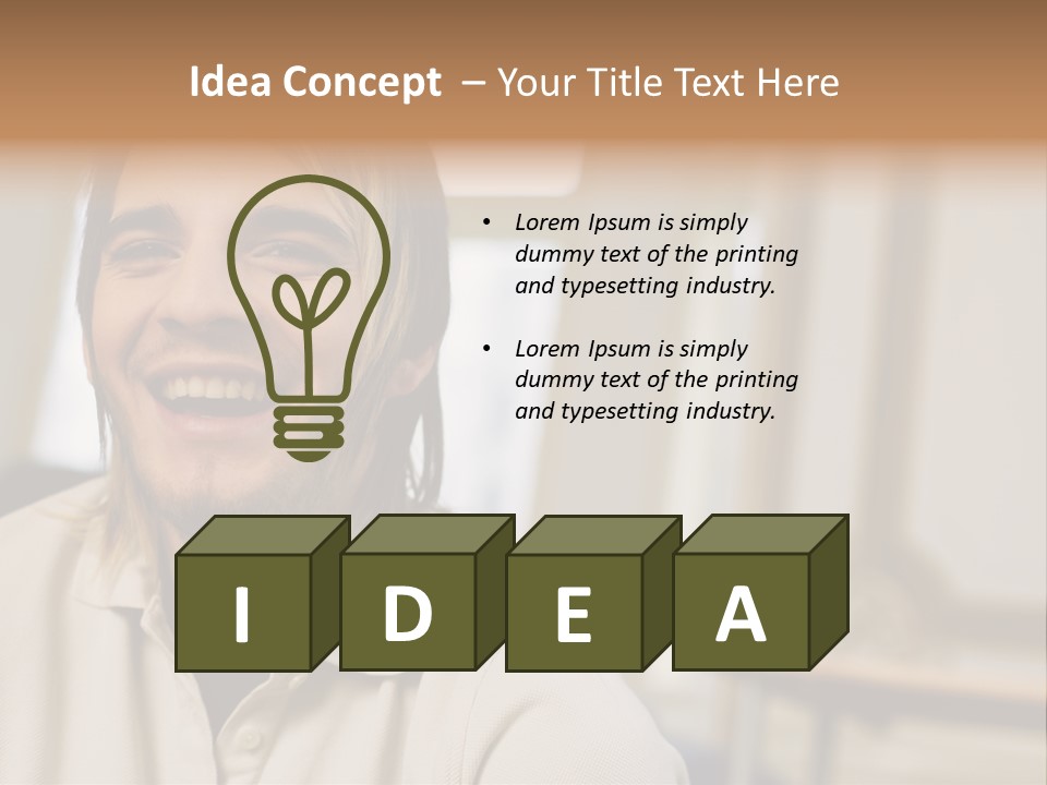 Ornate Picture Man PowerPoint Template