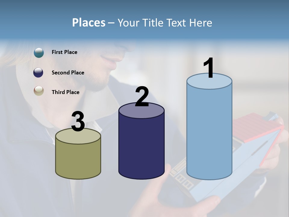 Man Future Caucasian PowerPoint Template