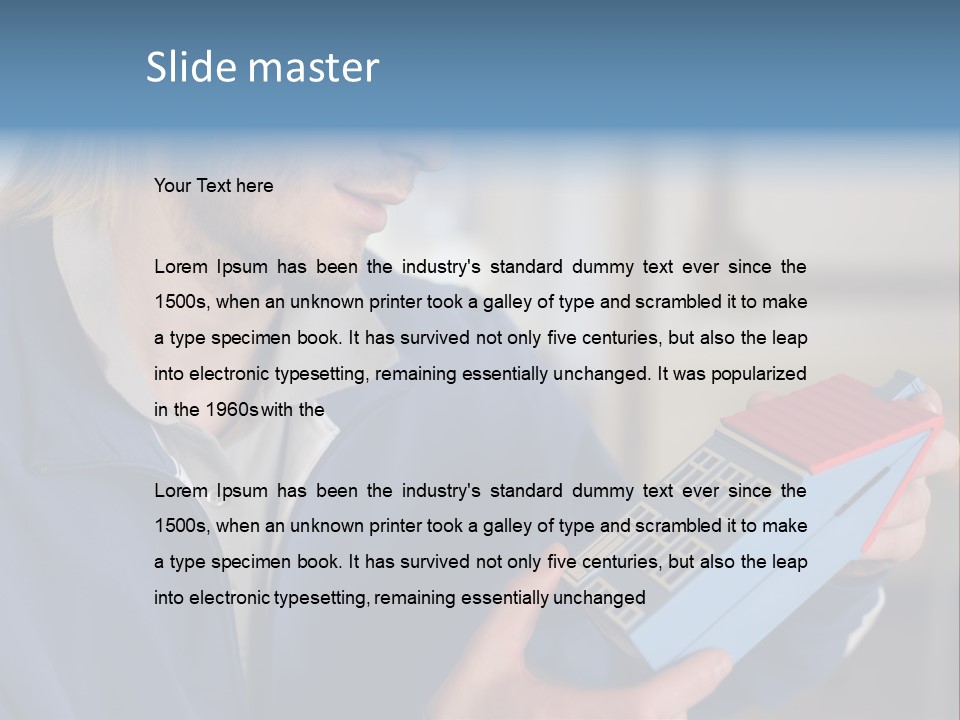 Man Future Caucasian PowerPoint Template