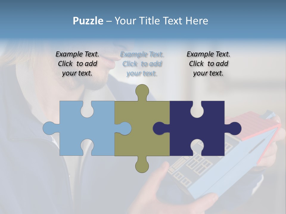 Man Future Caucasian PowerPoint Template