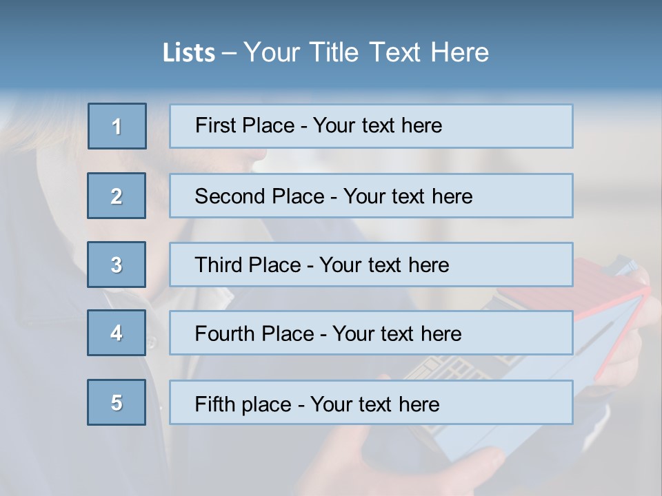 Man Future Caucasian PowerPoint Template
