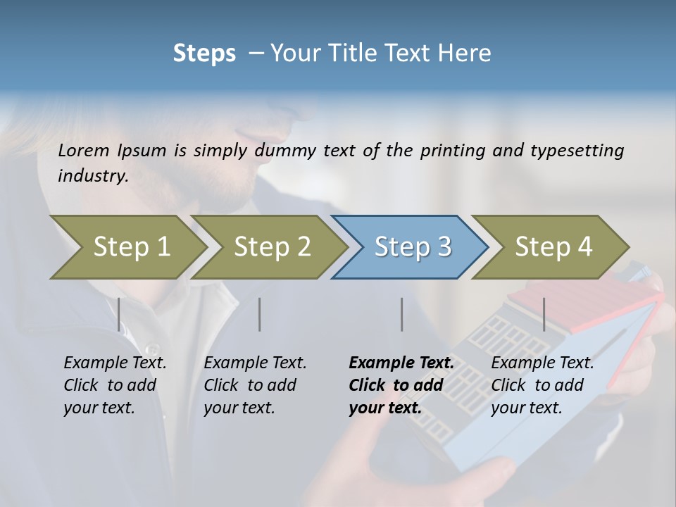 Man Future Caucasian PowerPoint Template