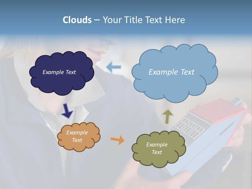 Man Future Caucasian PowerPoint Template