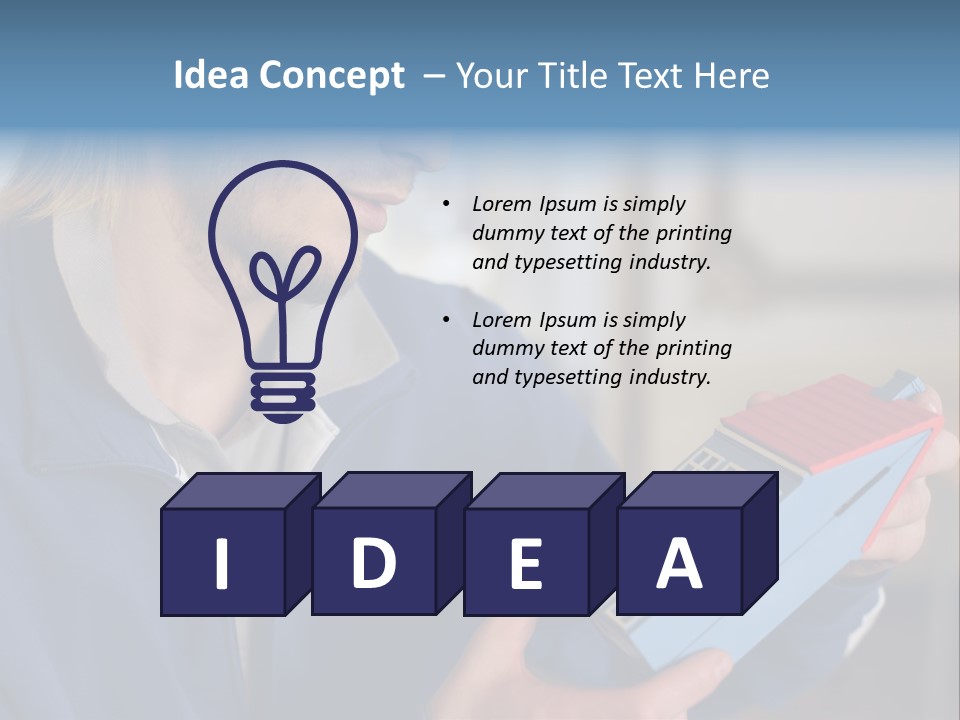 Man Future Caucasian PowerPoint Template