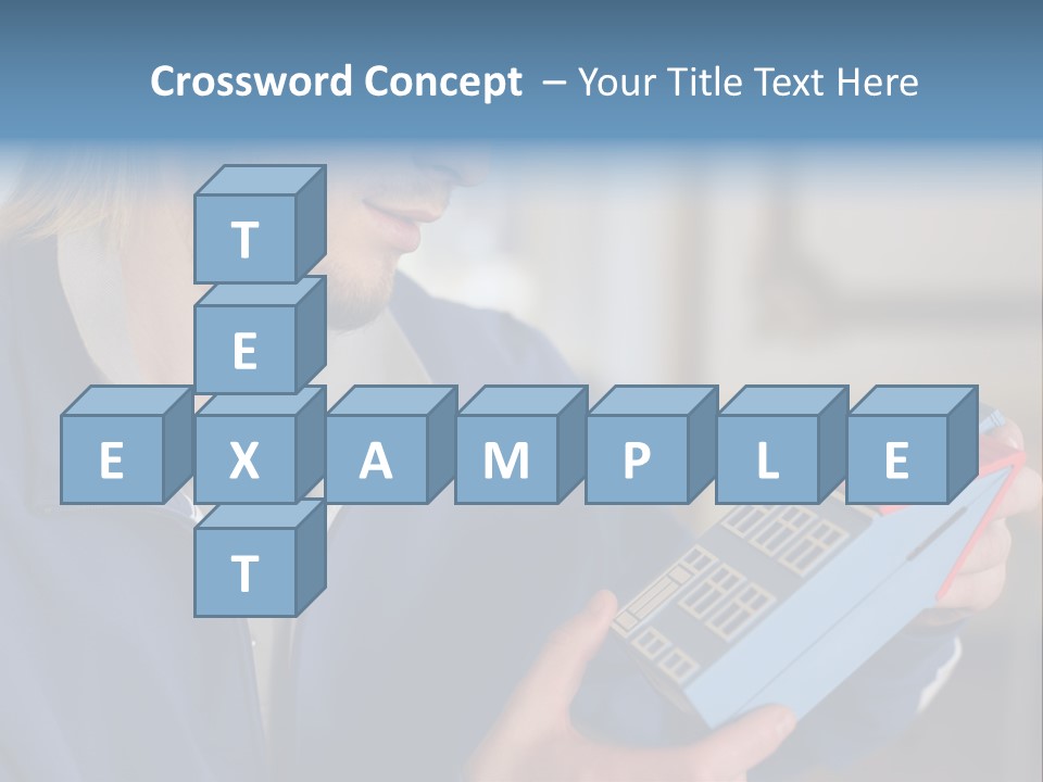 Man Future Caucasian PowerPoint Template