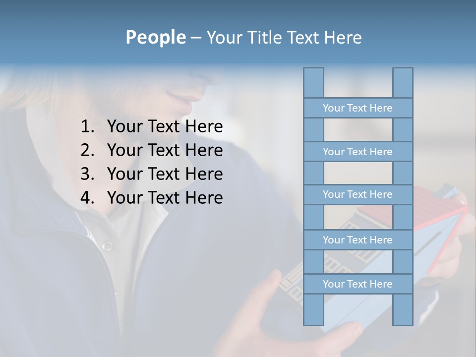 Man Future Caucasian PowerPoint Template