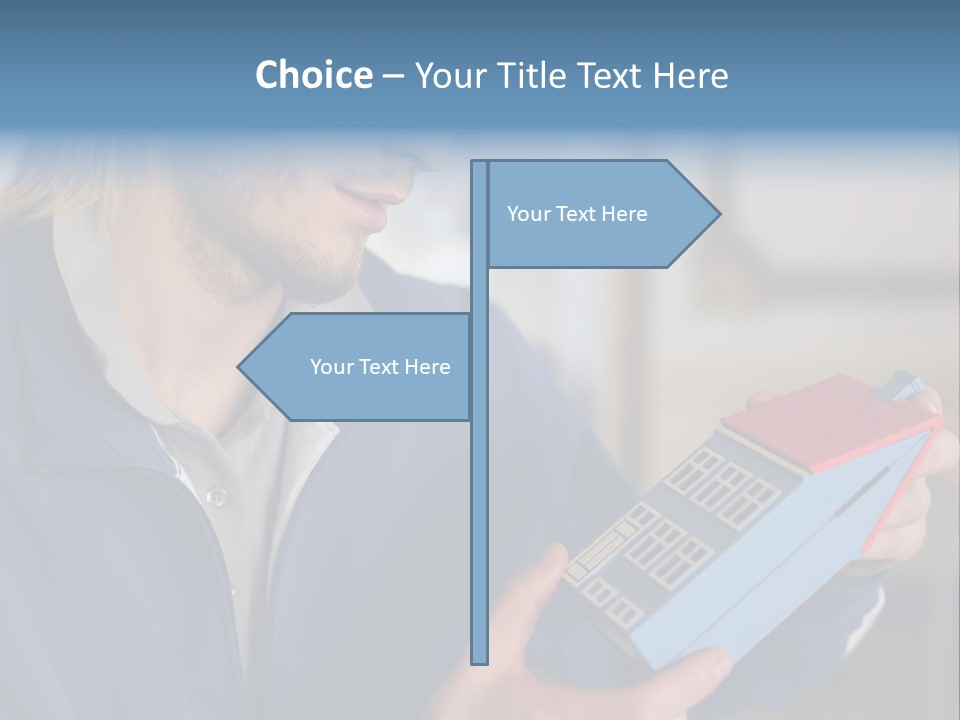 Man Future Caucasian PowerPoint Template