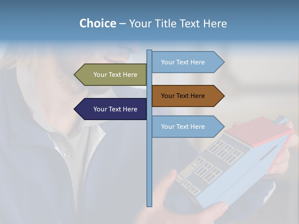 Man Future Caucasian PowerPoint Template