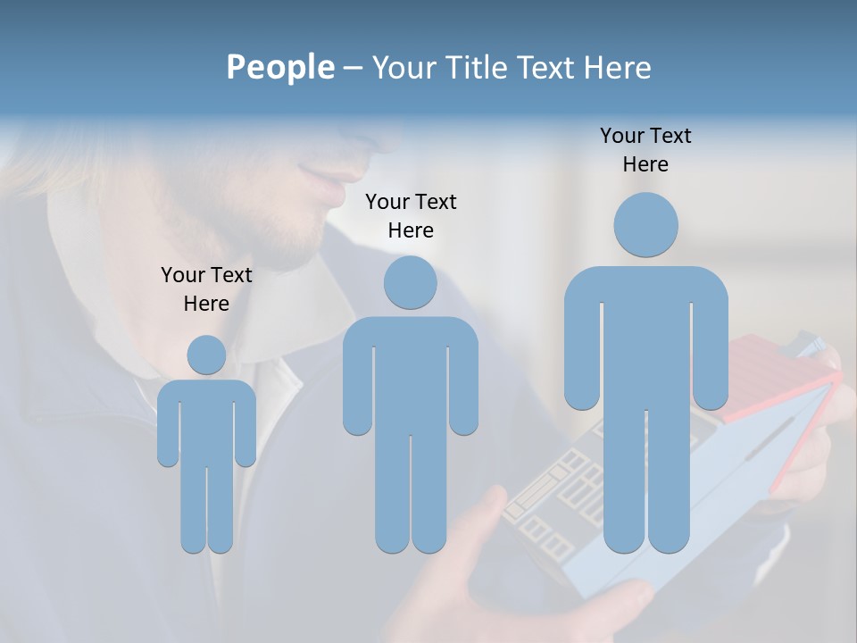 Man Future Caucasian PowerPoint Template