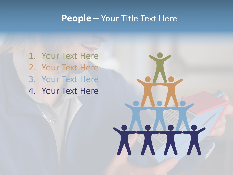 Man Future Caucasian PowerPoint Template