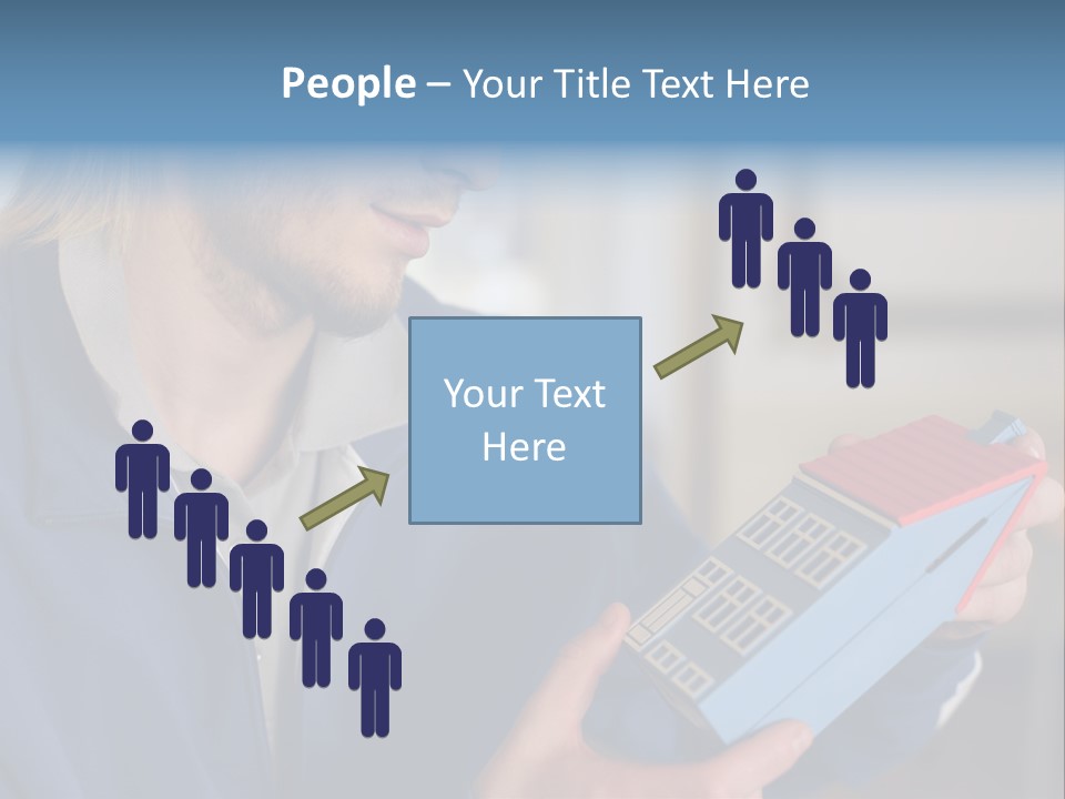 Man Future Caucasian PowerPoint Template