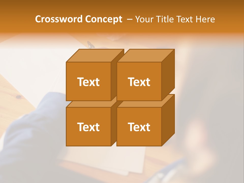 Occupation Graphic Desk PowerPoint Template