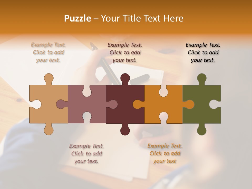 Occupation Graphic Desk PowerPoint Template