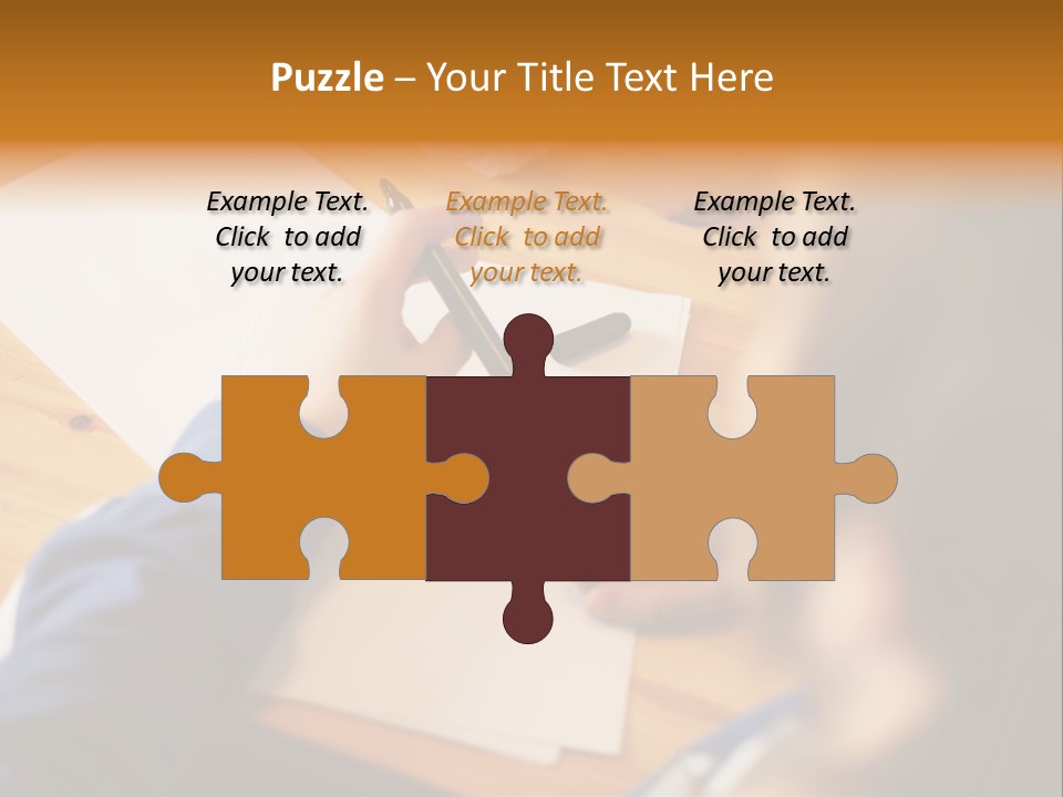 Occupation Graphic Desk PowerPoint Template