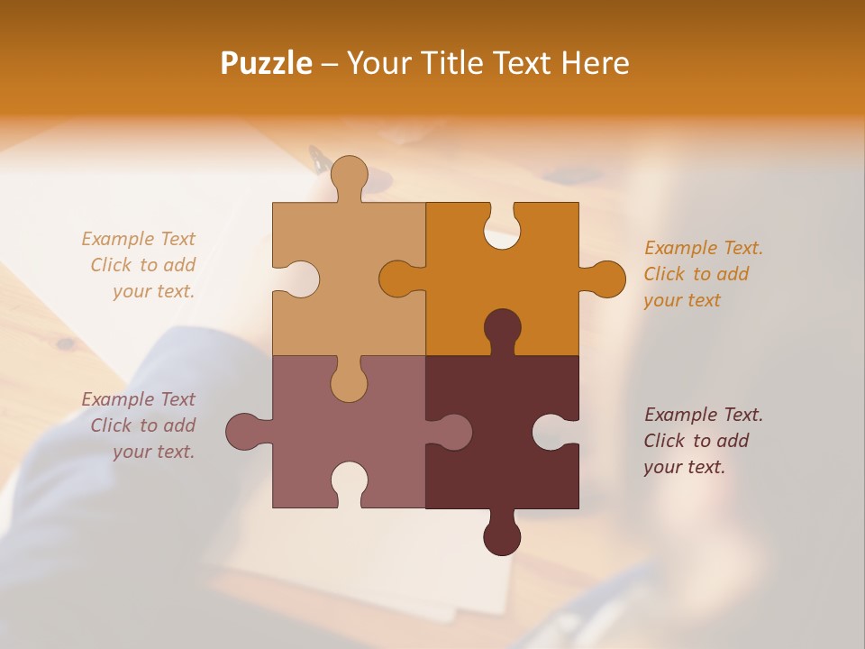 Occupation Graphic Desk PowerPoint Template