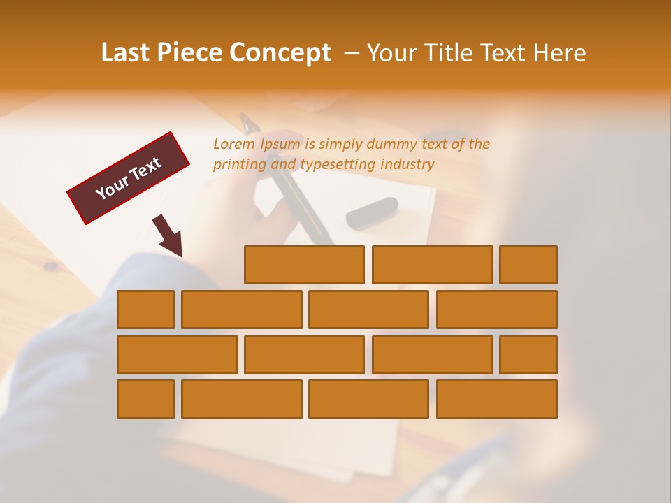 Occupation Graphic Desk PowerPoint Template