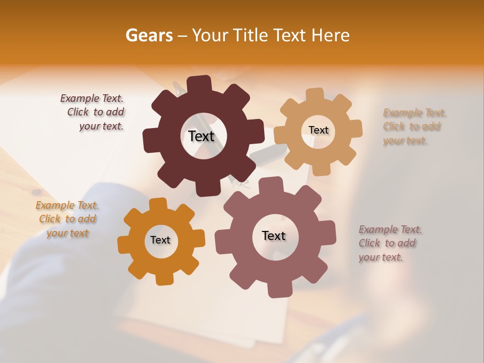 Occupation Graphic Desk PowerPoint Template