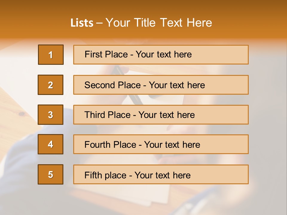 Occupation Graphic Desk PowerPoint Template