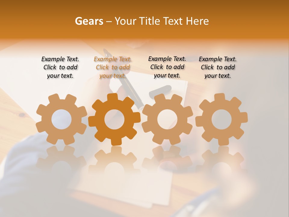 Occupation Graphic Desk PowerPoint Template