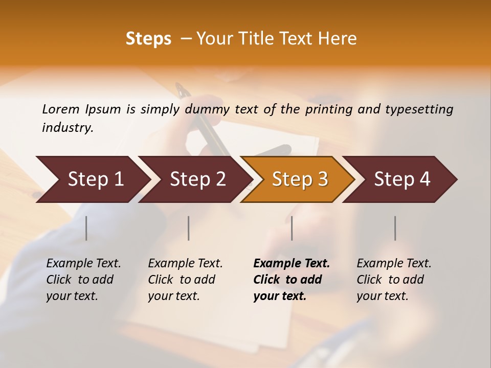 Occupation Graphic Desk PowerPoint Template