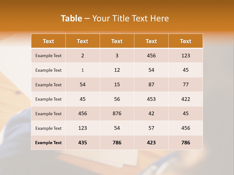Occupation Graphic Desk PowerPoint Template