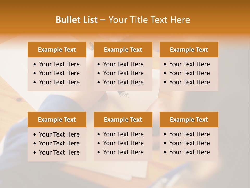 Occupation Graphic Desk PowerPoint Template