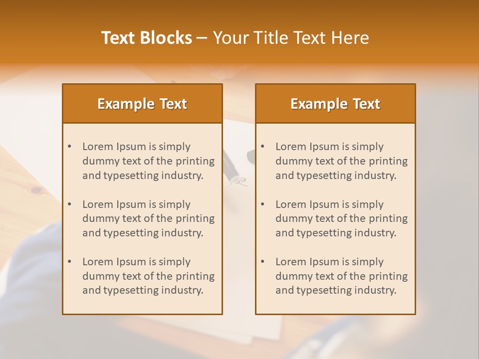 Occupation Graphic Desk PowerPoint Template