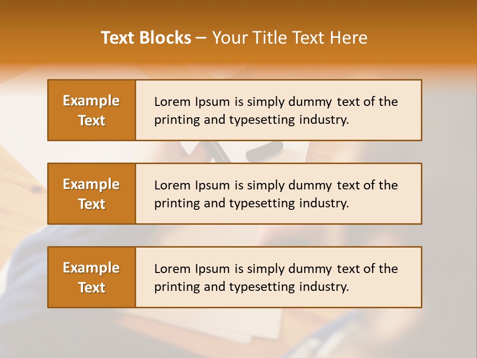 Occupation Graphic Desk PowerPoint Template