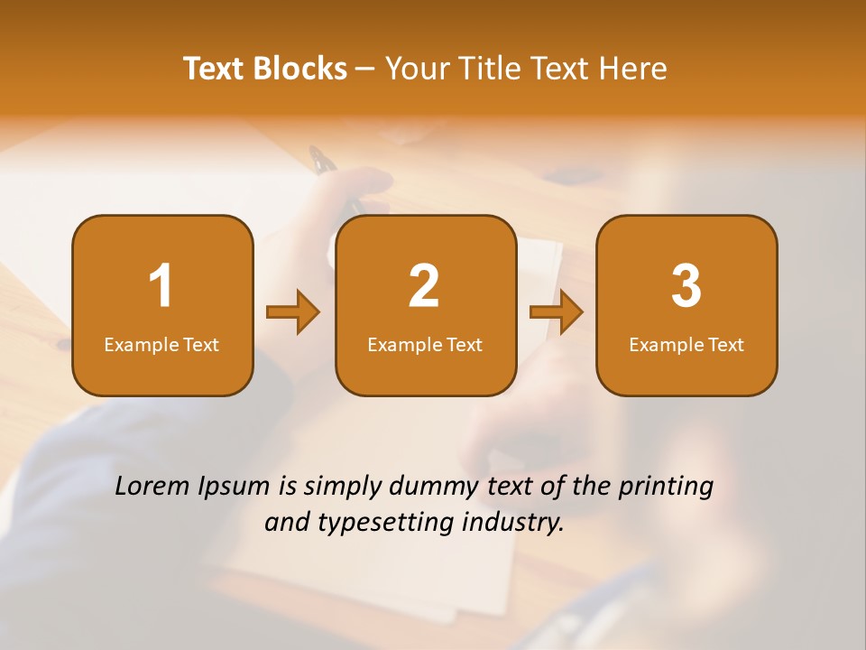 Occupation Graphic Desk PowerPoint Template