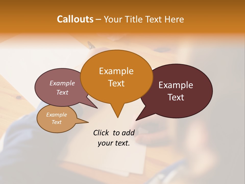 Occupation Graphic Desk PowerPoint Template