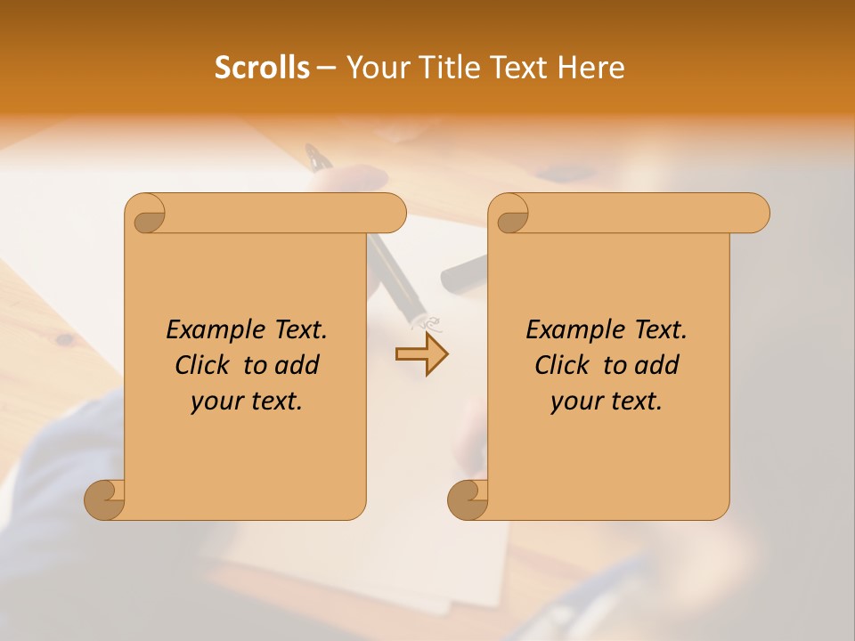 Occupation Graphic Desk PowerPoint Template