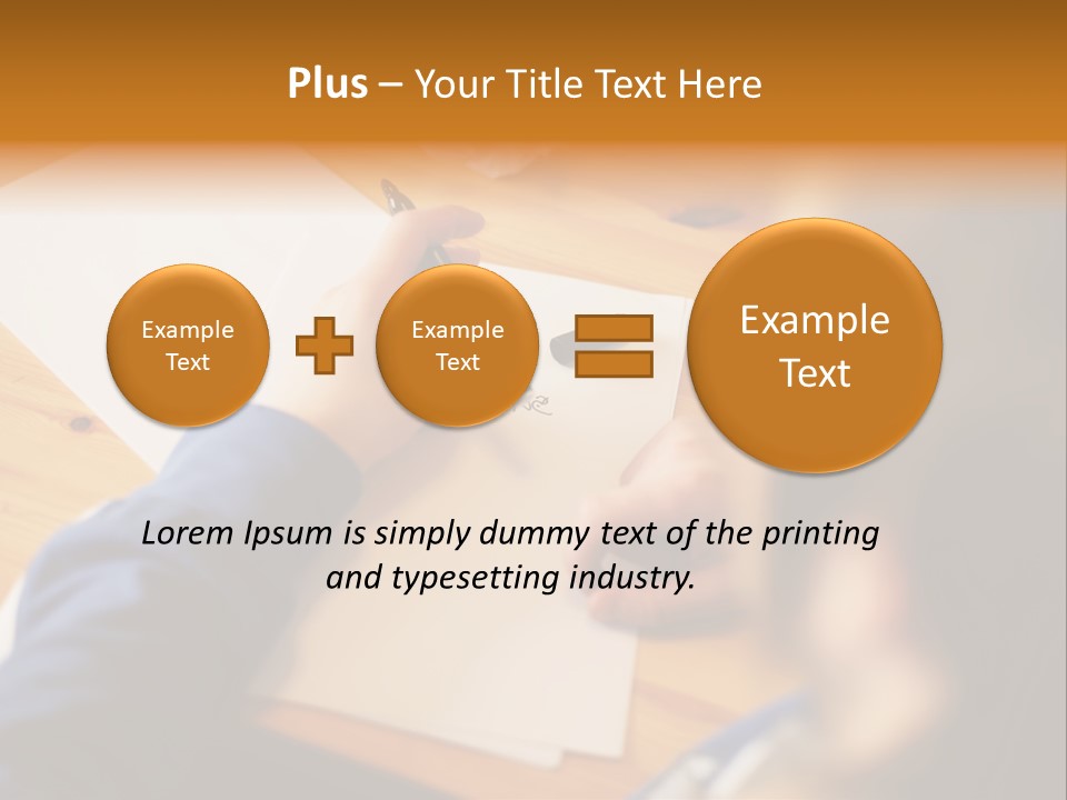 Occupation Graphic Desk PowerPoint Template