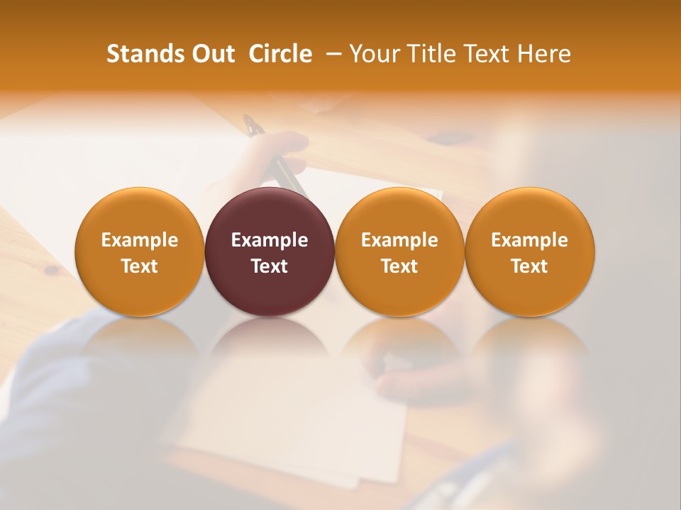 Occupation Graphic Desk PowerPoint Template