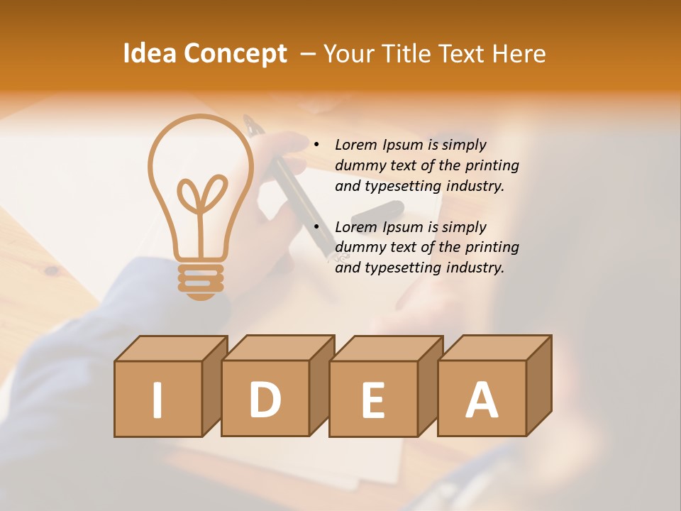 Occupation Graphic Desk PowerPoint Template
