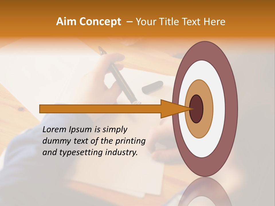 Occupation Graphic Desk PowerPoint Template