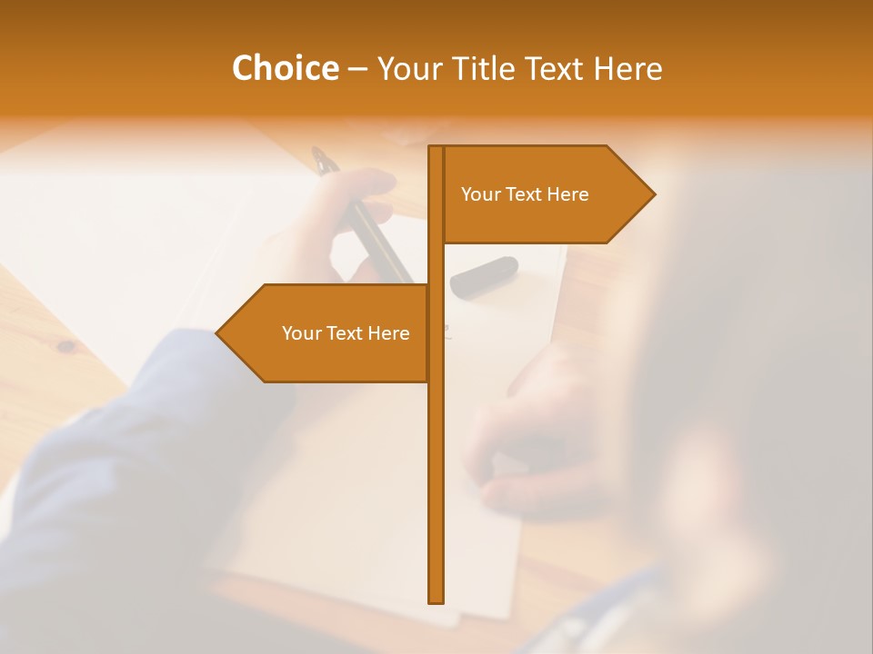 Occupation Graphic Desk PowerPoint Template