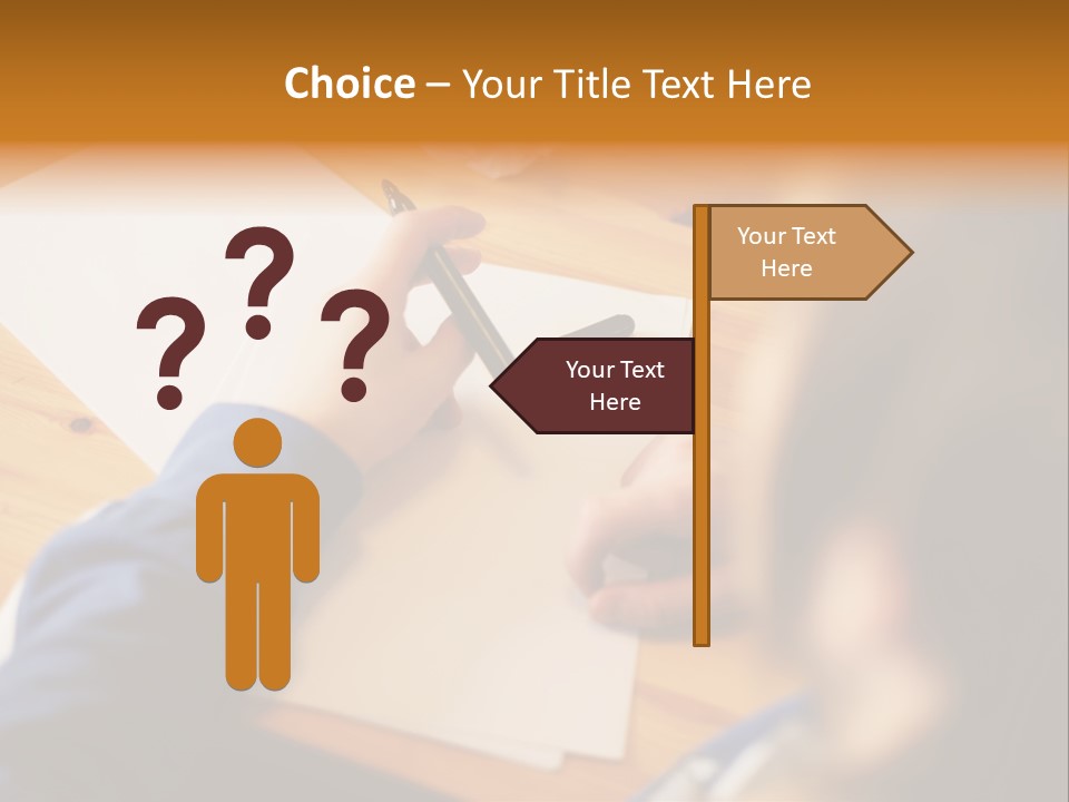 Occupation Graphic Desk PowerPoint Template
