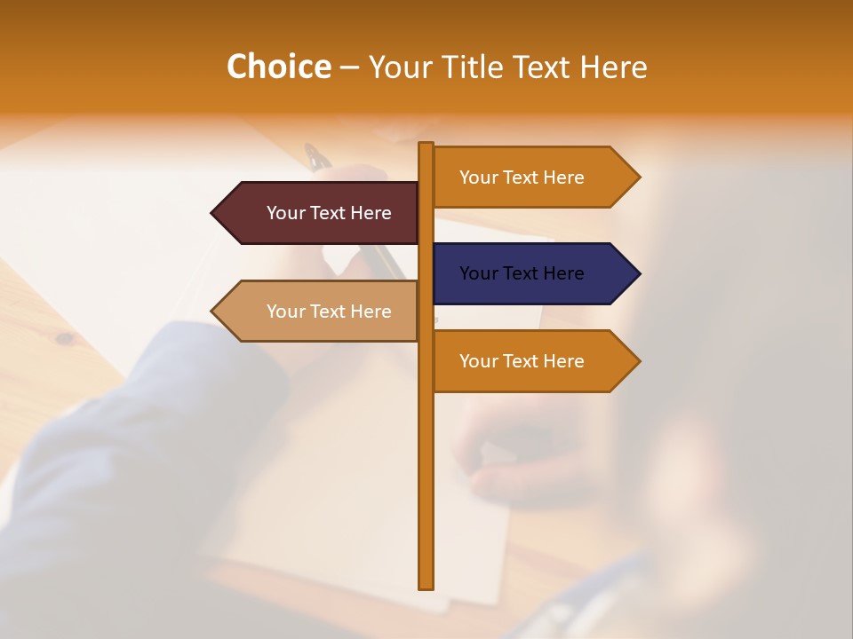 Occupation Graphic Desk PowerPoint Template
